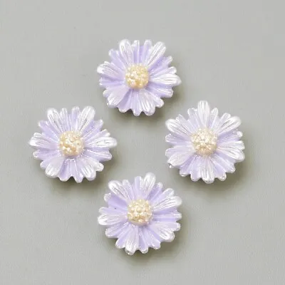 Craft Flowers Embellishments Metallic Flatback Cute Imation Pearl Daisy 12mm X30 • £4.99