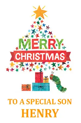 £1.99 • Buy Personalised Greetings Card Christmas Xmas Hungry Caterpillar Son Daughter 1st