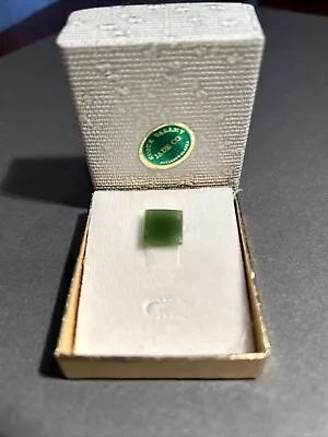 Vintage Jade Tie Tack Kobuk Valley Jade Co Kotzebue Alaska In Original Box • $11.99