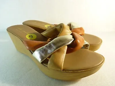 Mila Paoli Women Shoes Sandals Multicolor Wedge Slide Size 9 SKU 10647 • $27