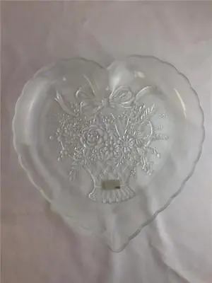 *Vintage Mikasa Crystal Endearment Heart Platter 12.5-in RC349/650 Japan New NIB • $35.99