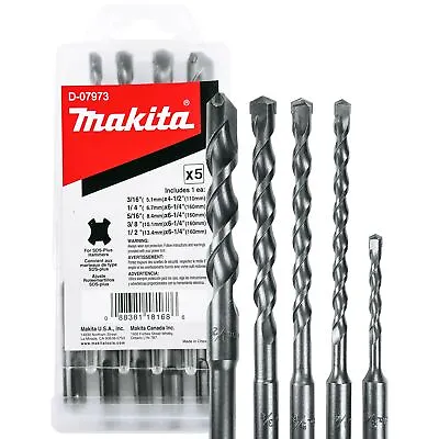 Makita 5 Piece - SDS-Plus Drill Bit Set For SDS+ Rotary Hammers In Concrete • $25.98