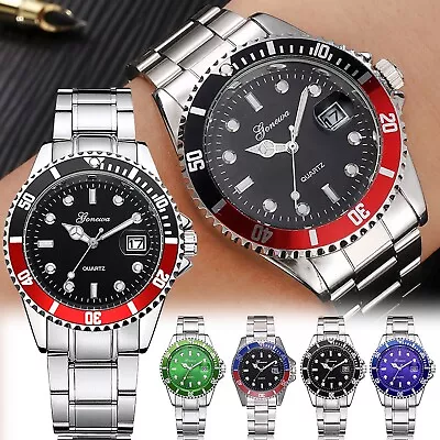 $19.93 • Buy Luxury Men's Watches Stainless Steel Date Waterproof Sport Quartz Wrist Watch