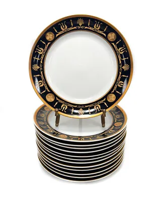 13 Tiffany & Co. Mottahedeh Porcelain Bread Plates Black And Gold • $760