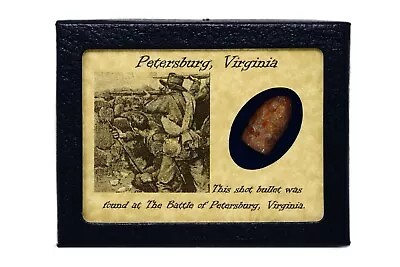 Civil War Bullet From Petersburg Virginia With Display Case And COA • $19.89