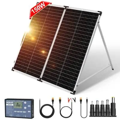 £169.99 • Buy Dokio 160W 12v Foldable Solar Panel For Car Battery/Camper/RV/Home/Garden