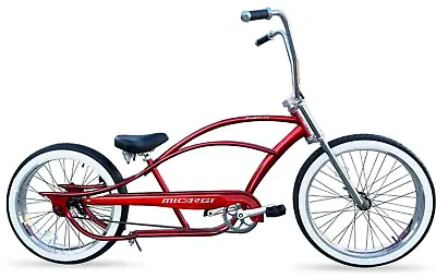 RED Stretch 26   Cruiser Bicycle Fat 3.0 Tires High Rise Handlebars Single Speed • $619.99