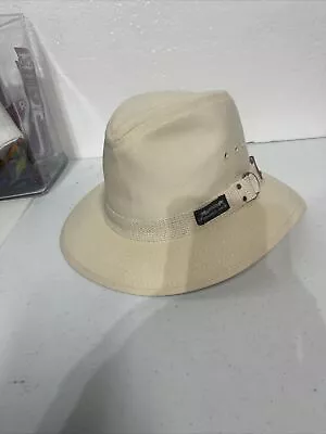 Vintage Panama Jack Safari Canvas Hat Preowned Size Small Biege • $19