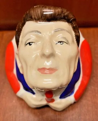 Kevin Francis Face Pot- Patriotic President Ronald Reagan-Gold Stamp Edition • $55