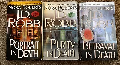 3 PB ~J.D. Robb ~In Death Series~ Eve Dallas~  PORTRAIT~PURITY~BETRAYAL • $14.99