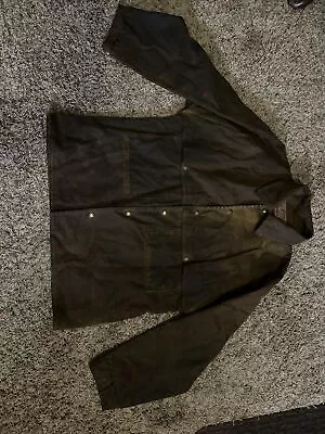 Vintage Filson Waxed Tin Cloth Double Logger Jacket Size L (great Shape)! • $100