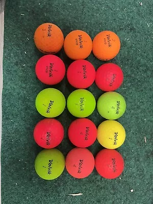 15 Used Volvik Vivid/Vimax Assorted Colors Golf Balls • $4.50