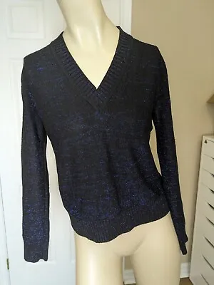 Veronique Branquinho Wool Metallic Knit Sweater V Neck Sweater Womens Size 36 • $39.98