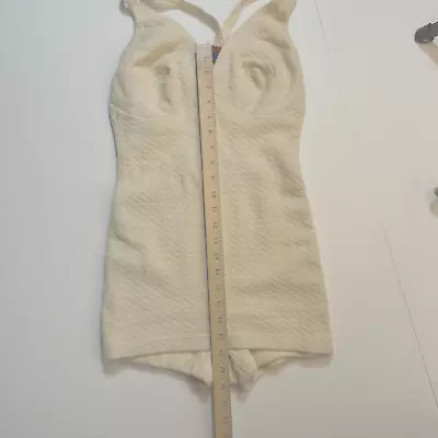 Vintage Web Foot USA 30's Women's Wool One Piece Bathing Ivory Swimsuit Size 38 • $299