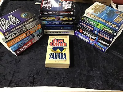 Clive Cussler Lot Of 16 PBs Sahara Pacific VortexTreasure SerpentNight Probe • $27.22