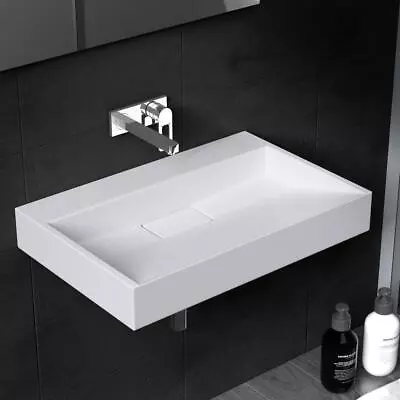 Durovin Bathroom Wash Basin Stone Resin Counter Top Wall Hung Range 500-1200mm • £111.25