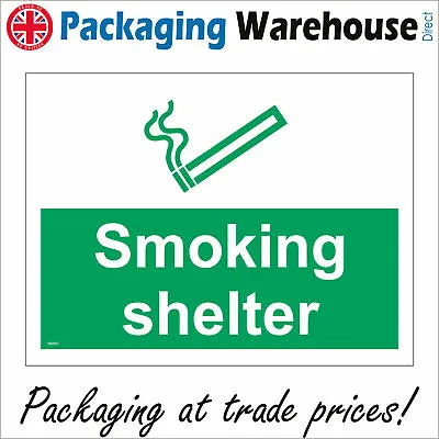 Ns091 Smoking Shelter Sign Area Space Vaping Outdoor Cigarette Break Vapour • £35.06