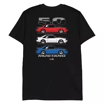 Foxbody 5.0 Ford Mustang USA Sides T-Shirt • $17.50