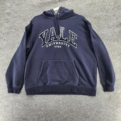 Yale University Hoodie Mens Medium H&M Blue Hooded Sweatshirt • $29.99