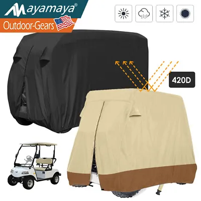 Heavy Duty Waterproof Golf Cart Cover Tarp 4 Passenger For Club Car EZ Go Yamaha • $44.99
