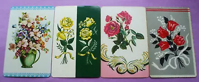 4 Single Vintage Collectible Swap Playing Cards Beautiful Flowers Bouquets • $1.80