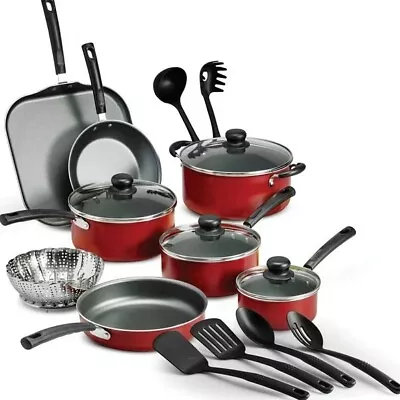 $40.69 • Buy 18 Piece Cookware Set Pots & Pans Kitchen Non Stick Home Cooking Pot Pan