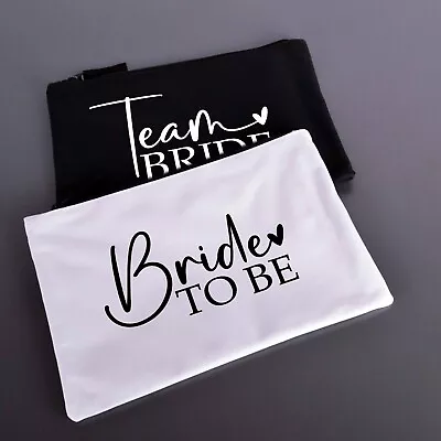 Team Bride MAKE UP BAG | Bride To Be Bag | Hen Party Bag | Hen Party Accessories • £5.95