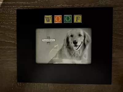 Woof Dog Photo Frame By Ganz 4 X 6 Treasured Memories Black And Multi Color NWT • £14.46