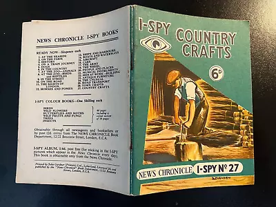 I Spy Country Crafts. I-Spy No 27  News Chronicle Big Chief I-Spy - 1955 • £3