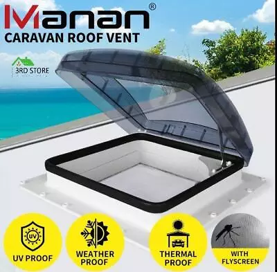 Manan Caravan RV Roof Vent Hatch Skylight Trailer Camper Motorhome 400x400mm • $90