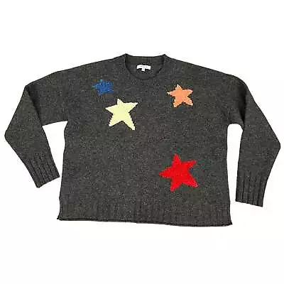 Madewell Gray Starry Night Pullover Knit Sweater 100% Merino Wool Size Large • $24