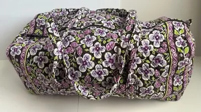 Vera Bradley Plum Petals Quilted Oversize XL Duffel Bag Retired Weekender • $80