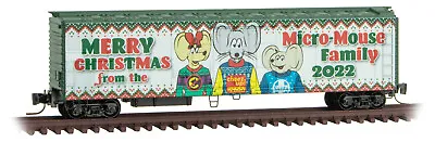 Micro-Trains MTL Z-Scale 50ft PD Box Car Micro-Mouse 2022 Christmas Holiday • $25.69