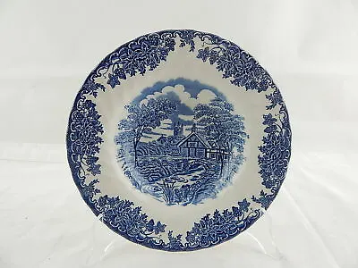 Soup Plate Porcelain Vintage The Brook Myott Staffordshire England Tennyson • £22.58