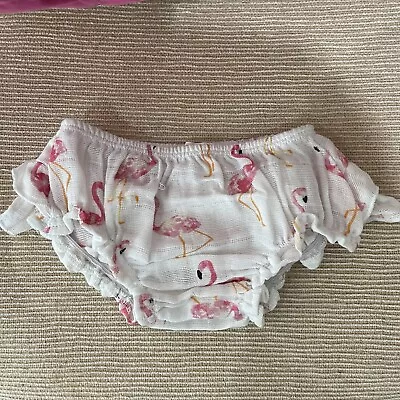 Mud Pie Baby Infant Flamingo Ruffle Bloomers Size 6-12 • $9.99