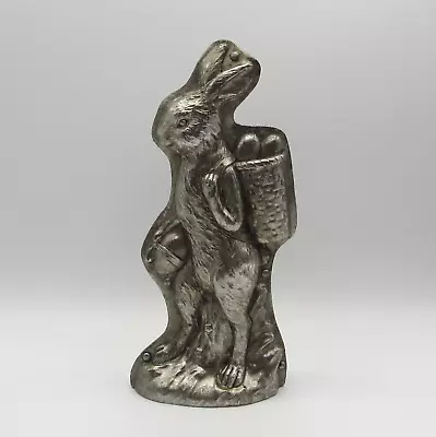 Vintage Style Faux Tin Easter Bunny Rabbit Chocolate Cookie Mold Figurine DÉcor  • $37.97