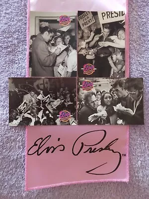 Elvis Presley Signature Pink Scarf&signing Trading Cards Near Mint-mint Lot 5 • $25