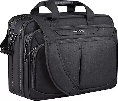 Laptop Bag 18  Expandable Fits Up To 17.3  Briefcase Large Travel Water-Repellen • $48.99