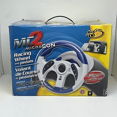 Playstation 2 PS2 Mad Catz MC2 MicroCon Racing Wheel PS 1 Compatible - NEW • $84.99