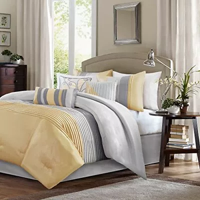 Madison Park 7 Piece Comforter Set King - Yellow • $49