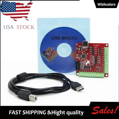 US CNC USB MACH3 Breakout Board 100Khz 4 Axis Interface Driver Motion Controller • $22