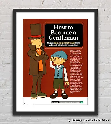 Professor Layton And The Miracle Mask 3DS Glossy Promo Poster Unframed G5591 • $14.98