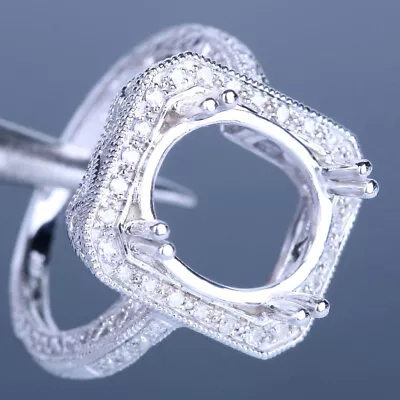 $638.40 • Buy Real Diamond Solid 10K White Gold Wedding Party Semi Mount Ring Oval Cut 12x10mm