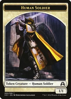 10 Human Soldier Tokens (002/018) - Shadows Over Innistrad - MTG Magic Cards • $3