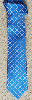 Bvlgari 7-Fold Silk Necktie-Geometric Pattern Made In Italy-Genuine Item • $42.88