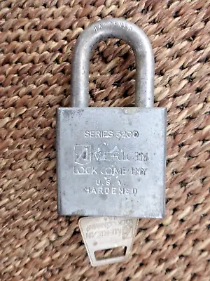 Vintage American Lock Company 5200 Series Lock W/Key US Military - Works Great • $9.95