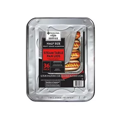 Member's Mark Aluminum Steam Table Lids Half Size  [36 Ct.] • $19.75