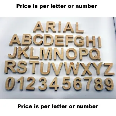 $3.60 • Buy Arial 2  To 11  Wooden Letters/ Number, Pine Wood, Price Per Letter/number