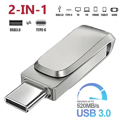 512GB 1TB 2TB Type C USB 3.0 Flash Drive 2 In 1 Memory Stick Thumb Drive U Disk • $10.96