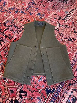 CC Filson Vest Mens Green Mackinaw Virgin Wool Western Hunting Cruiser Workwear • $249.99